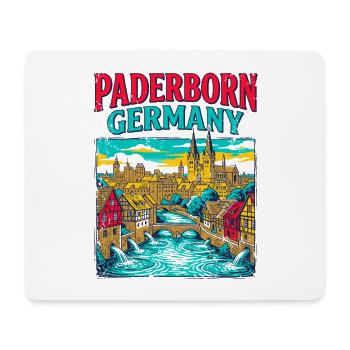Paderborn Germany Vintage Style City Skyline - Mousepad (Querformat) - Weiß - Vorne
