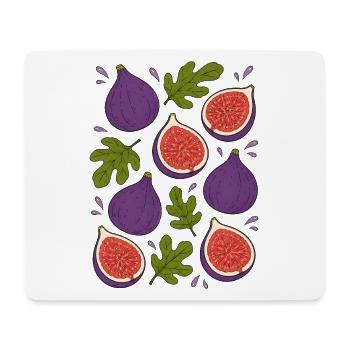 Feigen | Frucht Botanik & Mediterran - Mousepad (Querformat) - Weiß - Vorne