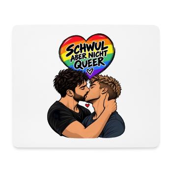 Schwul aber nicht Queer - Mousepad (Querformat) - Weiß - Vorne