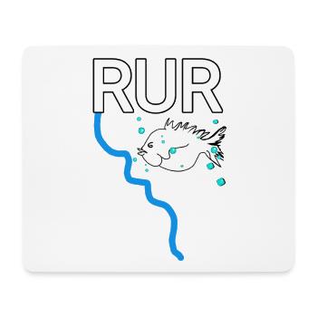 Der reissende Fluss Rur Lebendiger Fluss mit Fisch - Mousepad (Querformat) - Weiß - Vorne