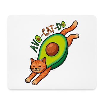AvoCatDo Dehnkatze - Mousepad (Querformat) - Weiß - Vorne