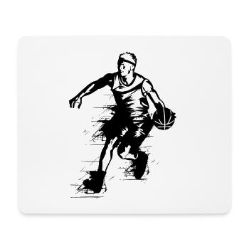 Basketballspieler Skizze - Mousepad (Querformat) - Weiß - Vorne