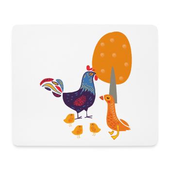 Huhn Hühner Geflügel Landwirt Ei Haustier - Mousepad (Querformat) - Weiß - Vorne