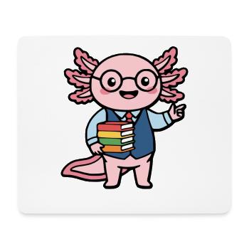 Süßer Axolotl-Lehrer Lustiges Kawaii-Wassertier - Mousepad (Querformat) - Weiß - Vorne