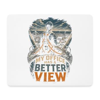 Windkrafttechniker My Office Has A Better View - Mousepad (Querformat) - Weiß - Vorne