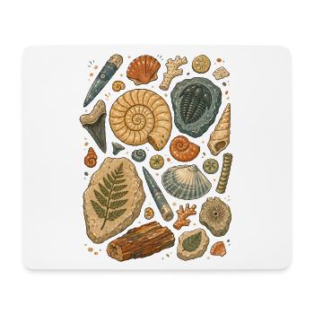 Fossilien | Paläontologie & Urzeit - Mousepad (Querformat) - Weiß - Vorne