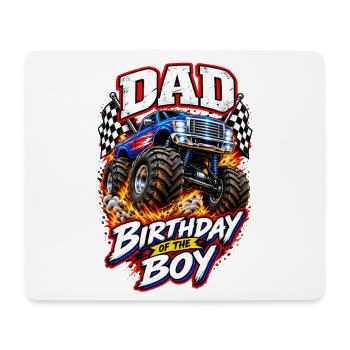 Dad of the Birthday Boy Monster Truck Birthday - Mousepad (Querformat) - Weiß - Vorne