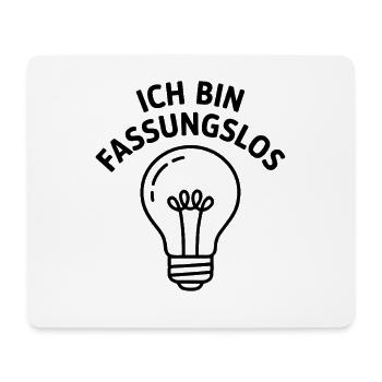 Ich Bin Fassungslos Glühbirne Elektriker Humor - Mousepad (Querformat) - Weiß - Vorne