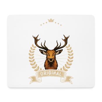 Lausbua Hirsch Bayern Tracht Volksfest Geschenk - Mousepad (Querformat) - Weiß - Vorne