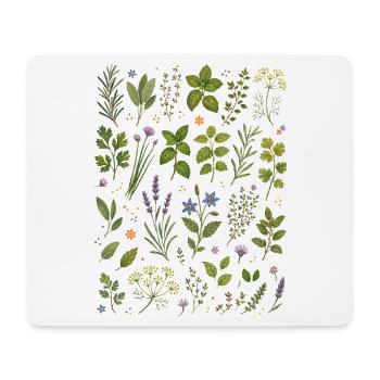 Küchenkräuter | Kräuter & Garten - Mousepad (Querformat) - Weiß - Vorne