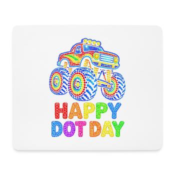 Happy Dot Day Monster Truck - Mousepad (Querformat) - Weiß - Vorne