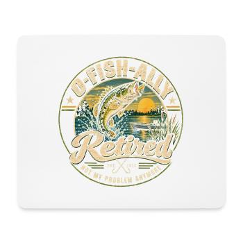 O-Fish-Ally Retired 2026 for Fisherman Fishing  - Mousepad (Querformat) - Weiß - Vorne