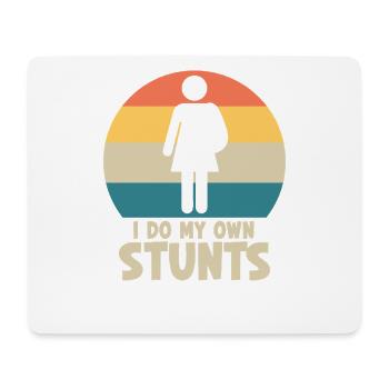 Ich mache meine Stunts selbst. Gute Besserung, Fra - Mousepad (Querformat) - Weiß - Vorne