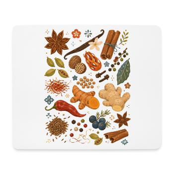 Gewürze | Kräuter & Gewürzmischungen - Mousepad (Querformat) - Weiß - Vorne