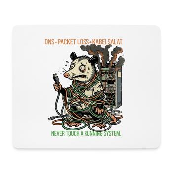 Sysadmin T-Shirt Server Kabelsalat IT Admin - Mousepad (Querformat) - Weiß - Vorne