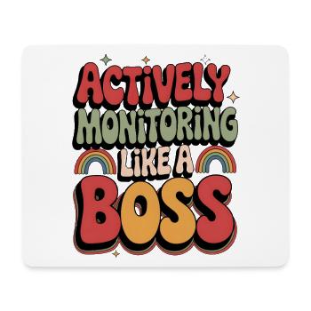 Aktive Überwachung wie - Mousepad (Querformat) - Weiß - Vorne