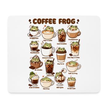 Kaffee Frosch Kawaii Niedlicher Frosch Liebhaber - Mousepad (Querformat) - Weiß - Vorne