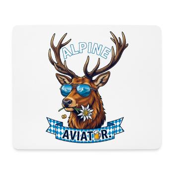 Alpen Hirsch Ersatztracht Volksfest - Mousepad (Querformat) - Weiß - Vorne