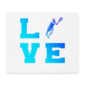 Geschenkidee für einen Tennis mit Tennis - Mousepad (Querformat) - Weiß - Vorne