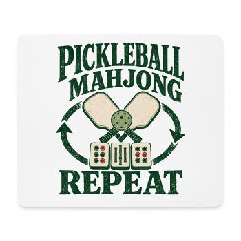  Pickleball Mahjong Wiederholung Schläger Fliesen - Mousepad (Querformat) - Weiß - Vorne