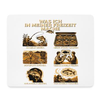 Was ich in meiner Freizeit mache - Mousepad (Querformat) - Weiß - Vorne
