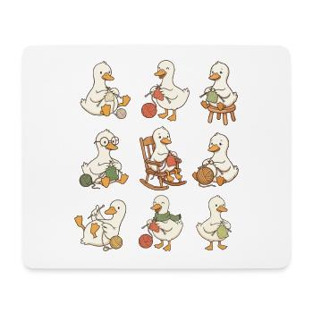 Niedliches Gänsehäkeln – Häkelliebhaber – Häkelliebhaber - Mousepad (Querformat) - Weiß - Vorne