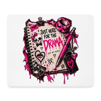 Drama Notizbuch Pink Gothic - Mousepad (Querformat) - Weiß - Vorne