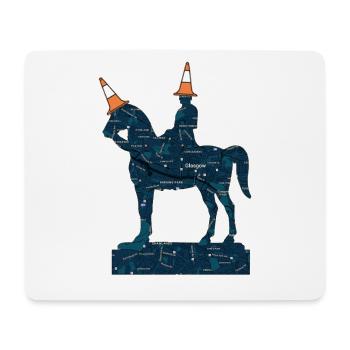 Glasgow-Kartenstatue mit Kegeln - Mousepad (Querformat) - Weiß - Vorne