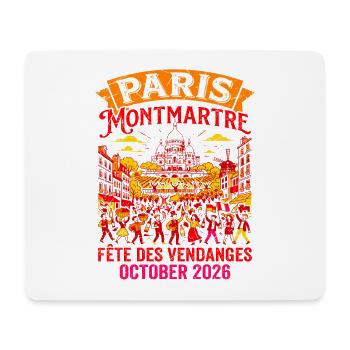Des Paris Montmartre Wine Harvest Festival Text - Mousepad (Querformat) - Weiß - Vorne