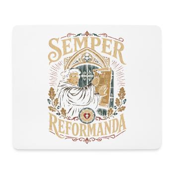 Semper Reformanda - Mousepad (Querformat) - Weiß - Vorne