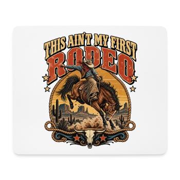 Das ist nicht mein erstes Rodeo - Mousepad (Querformat) - Weiß - Vorne