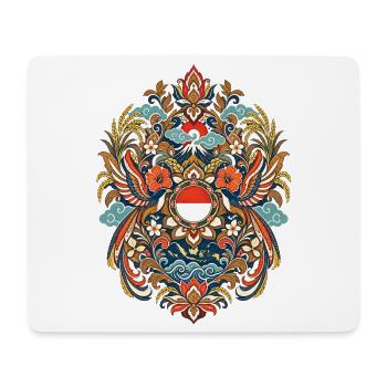 Indonesien | Inseln, Vulkan & Reis - Mousepad (Querformat) - Weiß - Vorne