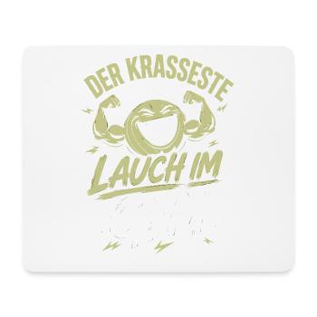 Der krasseste Lauch im Gym - Mousepad (Querformat) - Weiß - Vorne