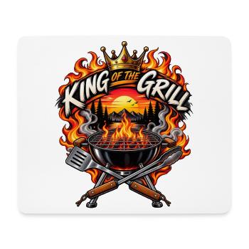 Hobby Leidenschaft Grill King of the Grill grillen - Mousepad (Querformat) - Weiß - Vorne