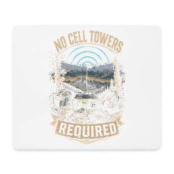 Amateurfunk Amateurfunker No Cell Towers Required - Mousepad (Querformat) - Weiß - Vorne