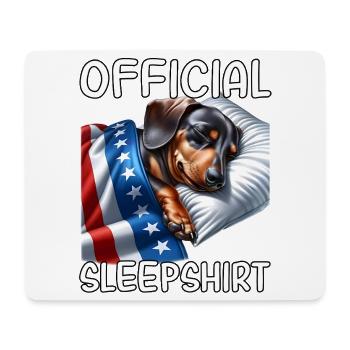 Dackel US Schlafshirt - Mousepad (Querformat) - Weiß - Vorne