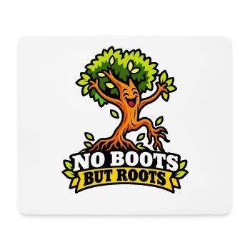 No Boots But Roots – Lustiger Baum - Mousepad (Querformat) - Weiß - Vorne