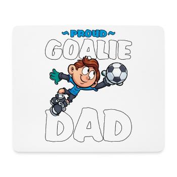 Proud Goalie Dad Stolzer Torwart Papa Fußball - Mousepad (Querformat) - Weiß - Vorne