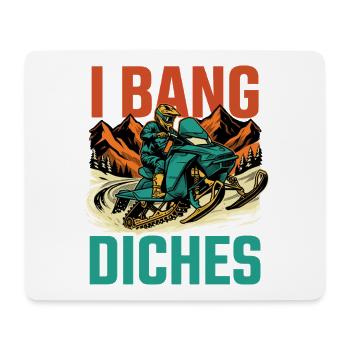 Ditch Banging Schlittenfahrer – Schneemobil Schneemobilfahren - Mousepad (Querformat) - Weiß - Vorne