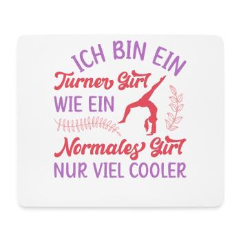 Turnen Mädchen Gymnastik Turnanzug Turnerin - Mousepad (Querformat) - Weiß - Vorne