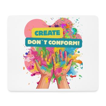 Kreativität statt Konformität - Mousepad (Querformat) - Weiß - Vorne