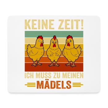 Hühner Mädels Bauernhof Lustiger Spruch Geschenk - Mousepad (Querformat) - Weiß - Vorne