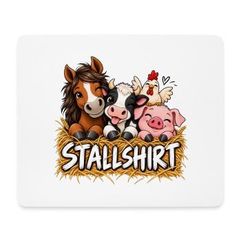 Bauernhof Tiere Landleben Stall Landwirtschaft - Mousepad (Querformat) - Weiß - Vorne