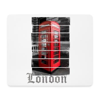 London Design mit Roter Telefonzelle Souvenir - Mousepad (Querformat) - Weiß - Vorne