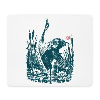 Graureiher am Teich - Mousepad (Querformat) - Weiß - Vorne