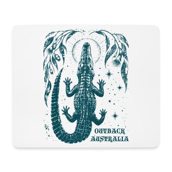 Australien Krokodil Wildnis - Mousepad (Querformat) - Weiß - Vorne