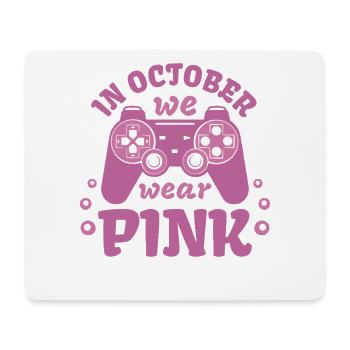 Octobre Rose Gaming Wear Pink October Gamer Krebs - Mousepad (Querformat) - Weiß - Vorne