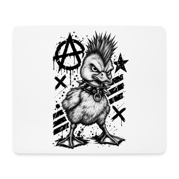 Punk Rock Duck Mohawk Anarchy Bird - Mousepad (Querformat) - Weiß - Vorne