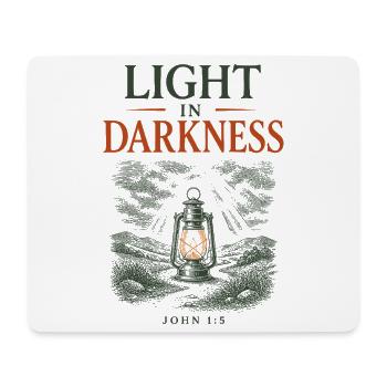 Licht in der Dunkelheit - Mousepad (Querformat) - Weiß - Vorne