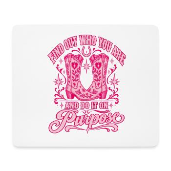 Such dir absichtlich Stiefel - Mousepad (Querformat) - Weiß - Vorne